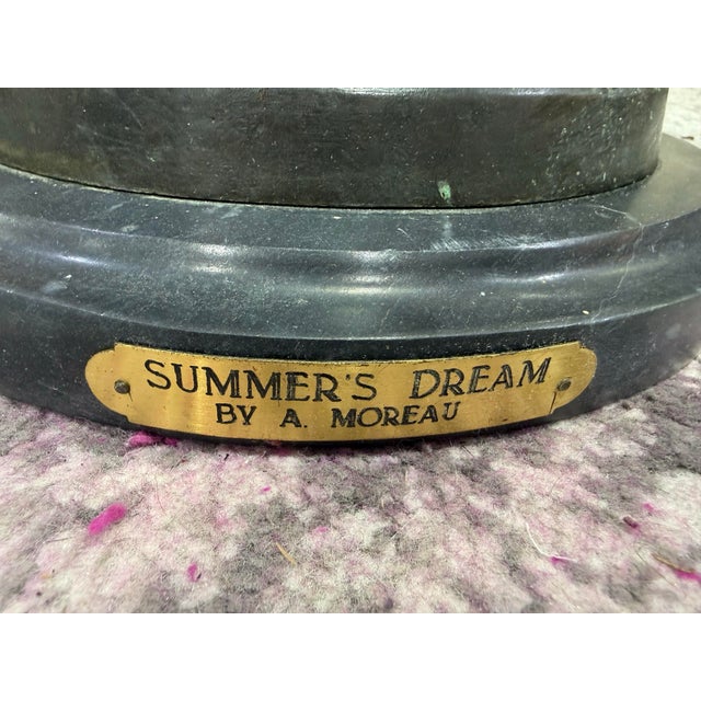 Bronze Bronze Auguste Moreau's "Summer Dreams" 36in Moreau Sculpture Signed For Sale - Image 8 of 12