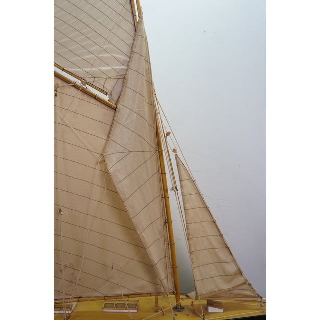 Vintage Columbia Americas Cup Nautical Sailboat Yacht Model 47" For Sale - Image 15 of 18