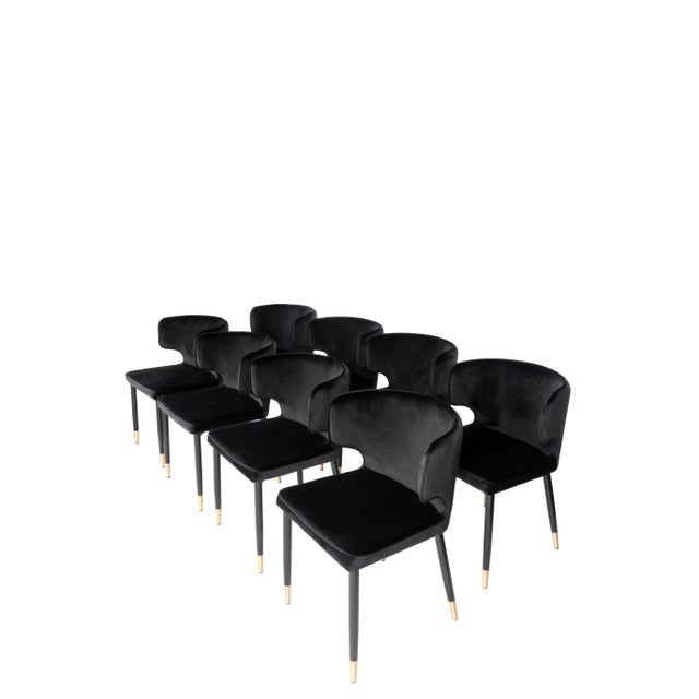 2010s Modern Kayla Upholstered Dining Chairs- Set of 8 For Sale - Image 5 of 6