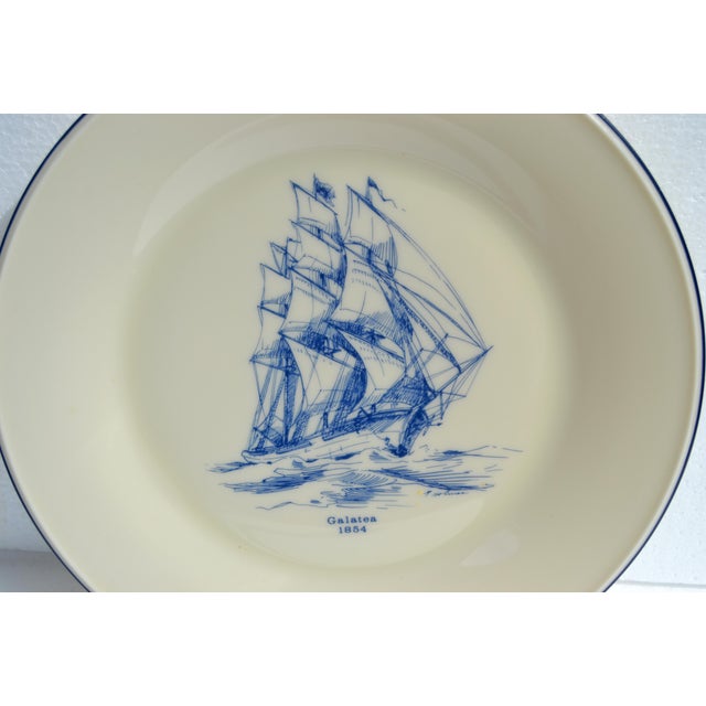1950 Lenox Special Galatea 1854 Decorative Display Porcelain Plate 24k Gold Wall Hanger For Sale In Miami - Image 6 of 12
