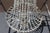 Glass Mid Century Modern/deco Chandelier Frosted Glass beads Nickel For Sale - Image 7 of 16