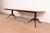 An exceptional Georgian or Chippendale style double pedestal extension dining table By Drexel Heritage USA, Late 20th...