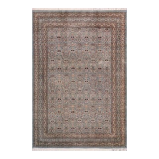Shabby Chic 1990's Floral Pak-Persian Green/Green Wool Rug - 10'2'' X 14'2'' For Sale