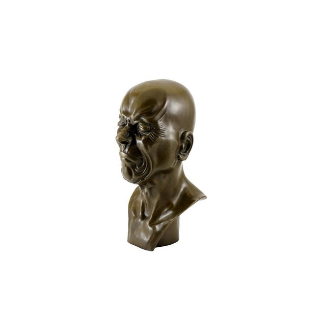 After Franz Xaver Messerschmidt, Bust, Bronze For Sale - Image 4 of 9