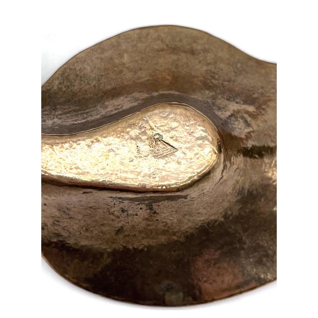 Metal Brutalist Bronze Double Candleholder by Michael Harjes, 1970s For Sale - Image 7 of 11