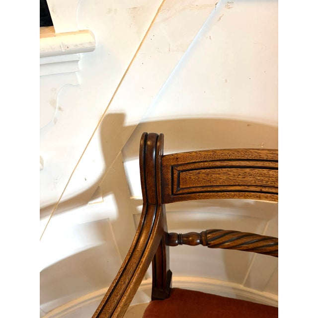 Antique Regency Mahogany Desk Armchair, 1820 For Sale - Image 10 of 11