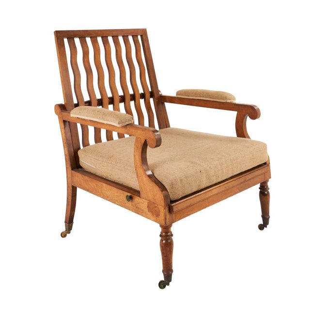 1820s Antique Schumacher Italian Walnut Reclining Chair For Sale In New York - Image 6 of 6