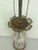 French Gold & White Floral Decorated Glass Lamp For Sale - Image 4 of 8