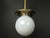 Solid brass ceiling lamp with opal overfong glasser screen The lamp gives a cozy non -dazzling light. Surface polished. Re...