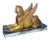 19th Century Egyptian Revival Grand Tour Bronze Model of a Winged Sphinx on Marble Base For Sale