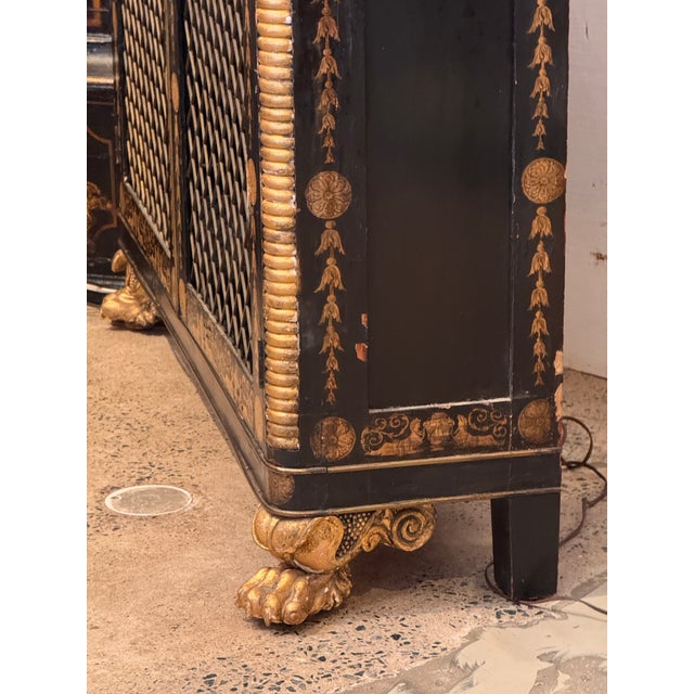 19th Century Regency Cabinet With Gilt Lion-Paw Feet For Sale - Image 13 of 13
