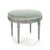 Galdy Stool - Sage Velvet / Distressed Gray Carved Frame For Sale - Image 4 of 4