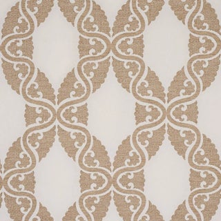 Sample - Schumacher Siljan Fabric in Ivory For Sale