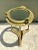 Hollywood Regency Vintage Brass and Glass Porthole Accent Table For Sale - Image 3 of 12