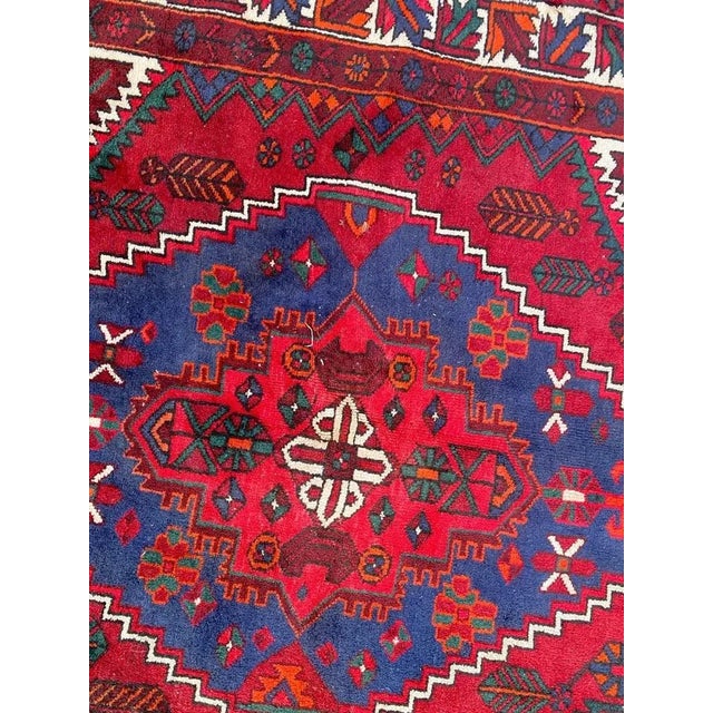 Vintage Rustic Wool Hamadan Rug, 1950s For Sale - Image 18 of 18