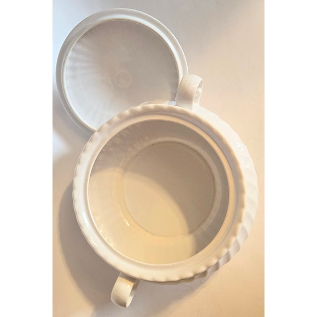 Farmhouse White Ironstone Lidded Casserole For Sale - Image 3 of 15