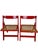 Mid-Century Modern Red Lacquered Trieste Folding Chairs attributed to Aldo Jacober, 1960s, Set of 2 For Sale - Image 3 of 10