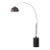 1980s Nova of California Black Nickel Floor Lamps - 92 Inch Mid Century Modern, Black Oak Base, Satin Nickel For Sale