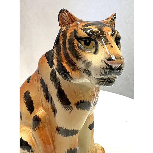 Vintage Ceramic Tiger Figure For Sale - Image 13 of 15