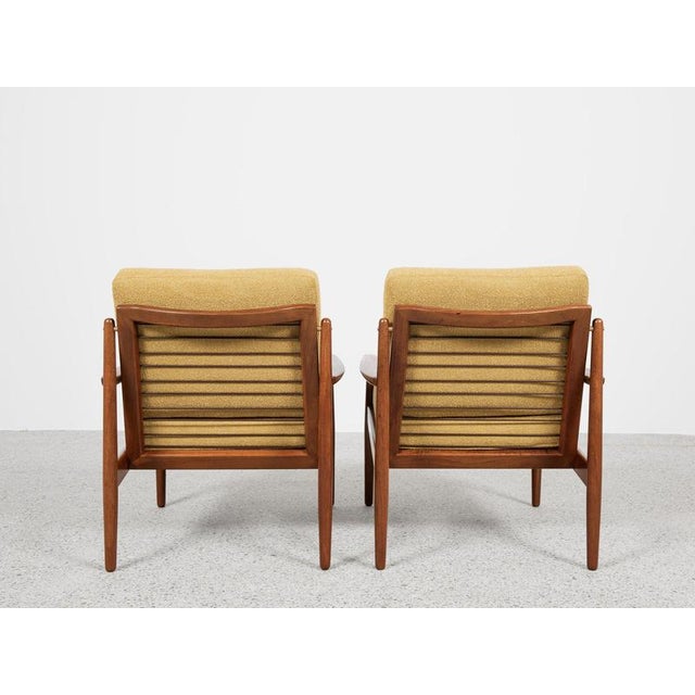 Mid-Century Modern Midcentury Danish Easy Chairs in Teak attributed to Arne Vodder for Glostrup 1960s For Sale - Image 3 of 12