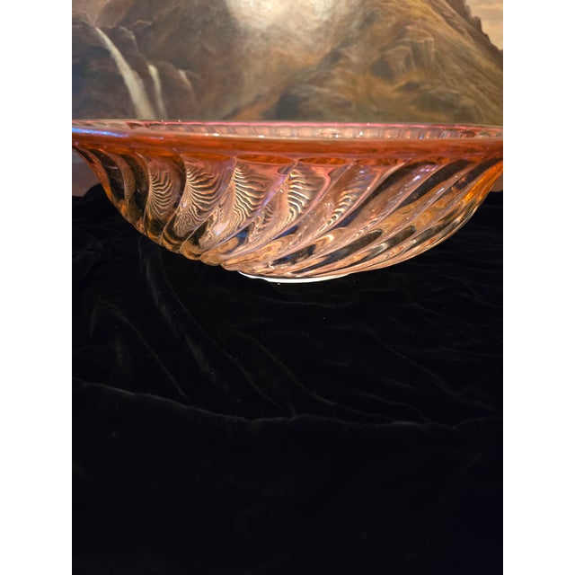 Vintage Pre Mid Century Modern Baccarat Style Center Bowl For Sale In Boston - Image 6 of 11