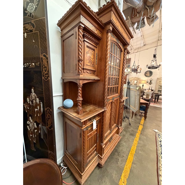 An exceptional, period-made 19th-century French Renaissance Revival buffet à deux corps (cabinet in two parts),...