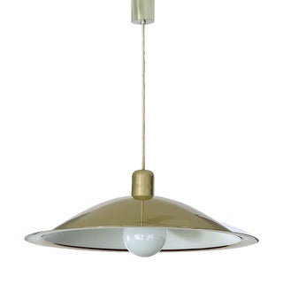 Large Scandinavian Pendant Light in Brass For Sale