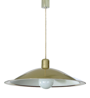 Large Scandinavian Pendant Light in Brass