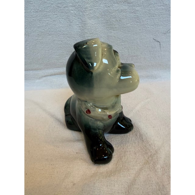 American 1940s Porcelain Large Eye Puppy Planter For Sale - Image 3 of 10