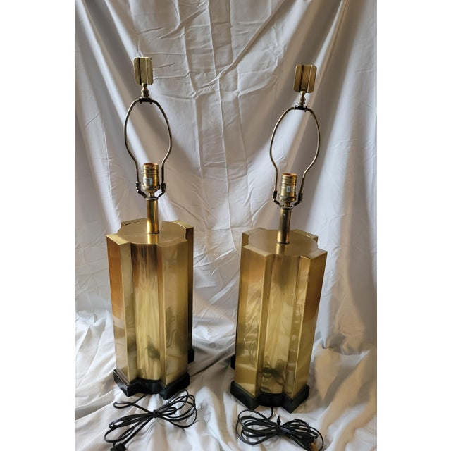Art Deco 80s Wildwood Art Deco Revival Table Lamps- A Pair For Sale - Image 3 of 10