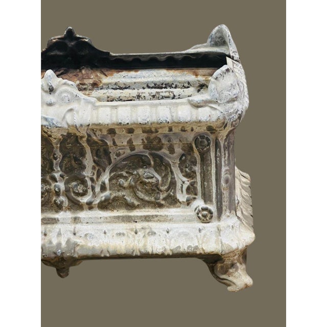 Antique French Cast Iron Garden Urn For Sale - Image 12 of 12