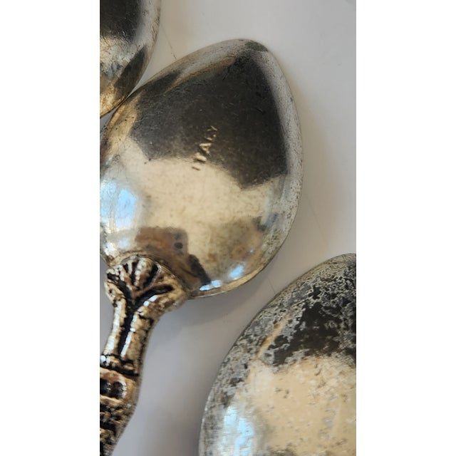 Mid 20th Century Italian Figural Silverplate Demitasse Spoons – Set of 6 For Sale - Image 15 of 15