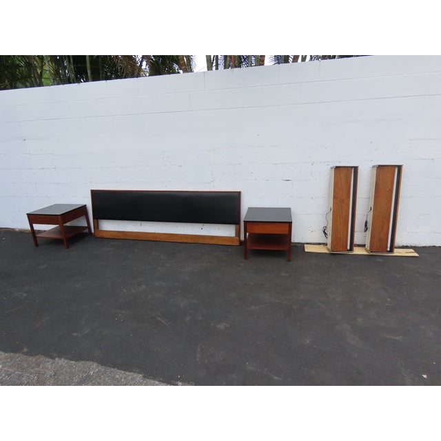 Wood Mid 20th Century Mid Century Modern Overbed Panel With Florescent Light For Sale - Image 7 of 7