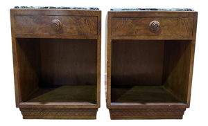 Art Deco Bedside Tables, Set of 2