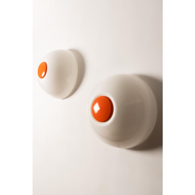 Martinelli Luce Mushroom Wall Lights by Elio Martinelli, Italy, 1970s, Set of 2 For Sale - Image 4 of 10