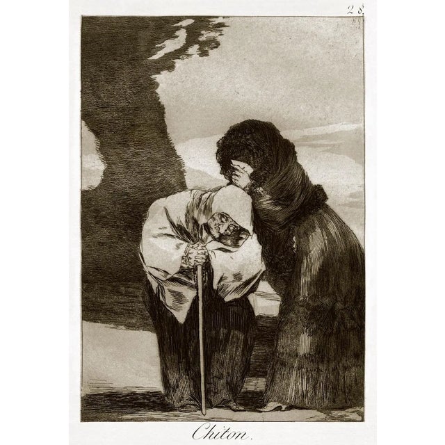 Francisco Goya, Chiton, Original Etching, 1868 For Sale