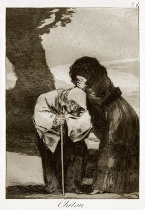 Francisco Goya, Chiton, Original Etching, 1868