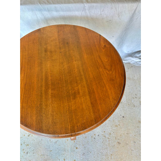 Wood 19th Century French Walnut Louis Philippe Pedestal Table For Sale - Image 7 of 12