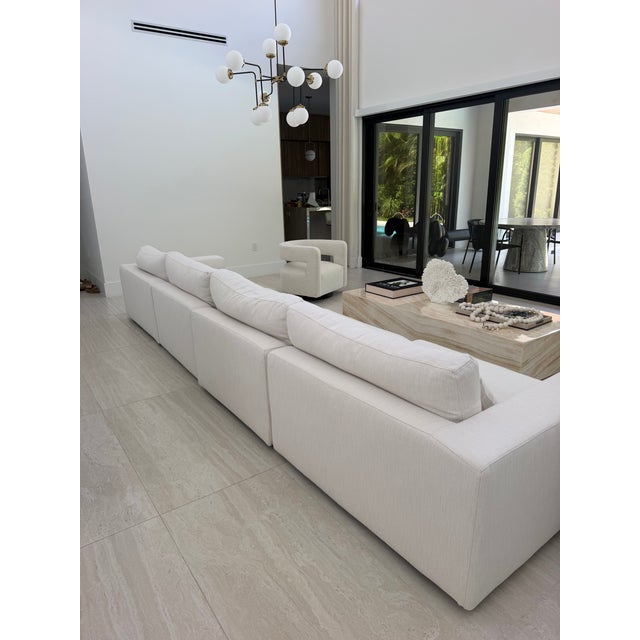 Textile Restoration Hardware 4 Modules Couch For Sale - Image 7 of 7