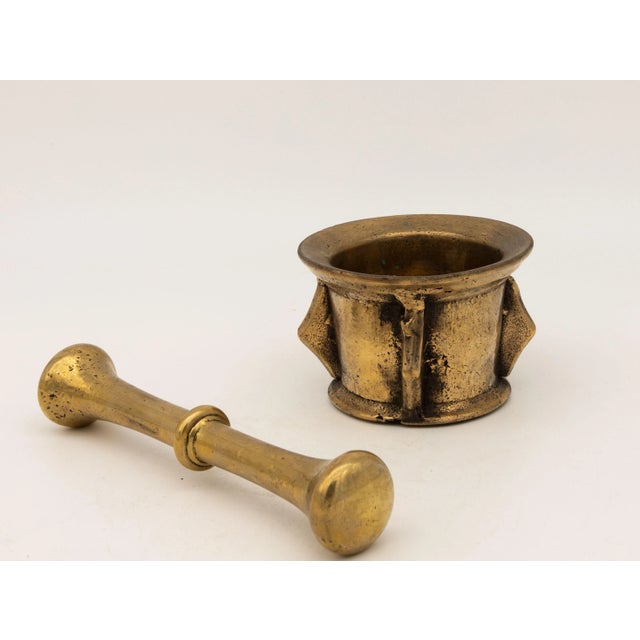 Antique Vintage Brass Mortar and Pestle | Chairish