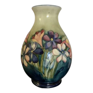 William Moorcroft "Spring Flowers" Signed Baluster Vase Circa 1930