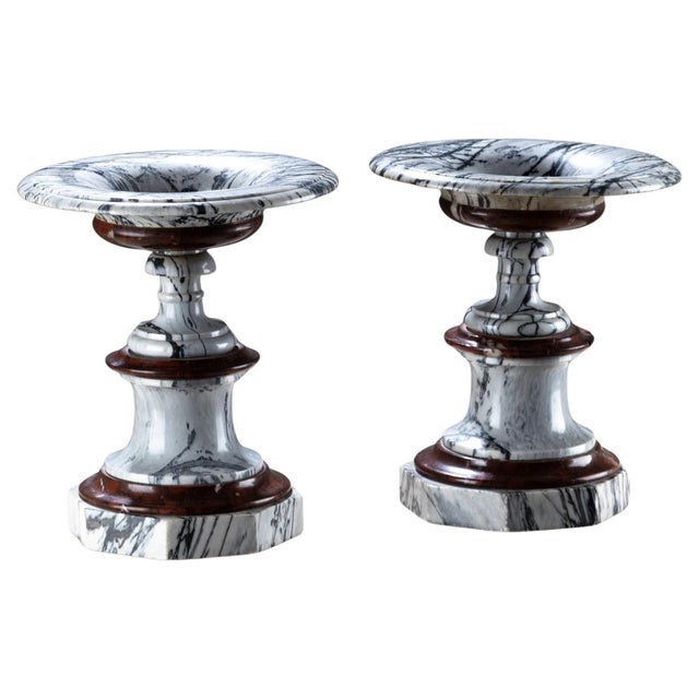 19th Century Pair of Marble Tazzas, Italy For Sale - Image 10 of 18