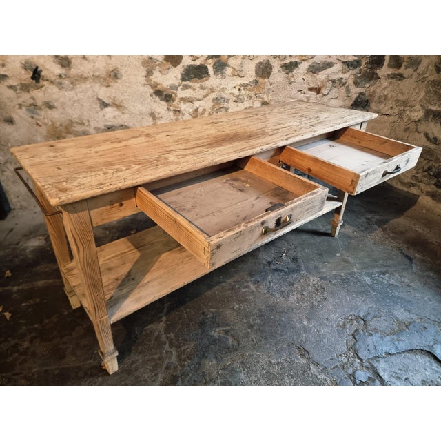 Antique French Drapers Table in Pine, 1890s For Sale - Image 11 of 18