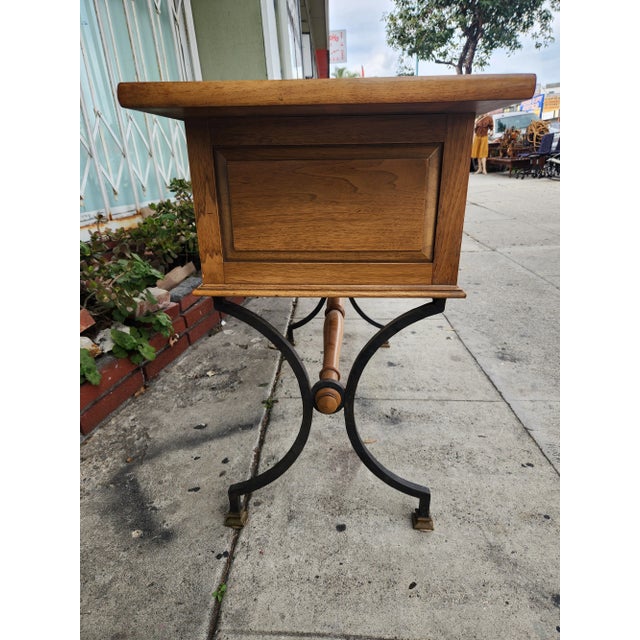 Vintage Solid Console Table For Sale In Los Angeles - Image 6 of 10
