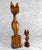 Mid-Century 17" Teak Siamese Cat Carved Sculpture - A Pair For Sale - Image 4 of 9