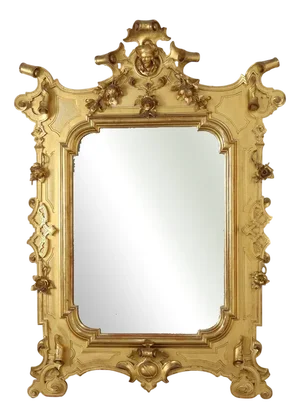 Large Antique Swiss Mirror in Pine