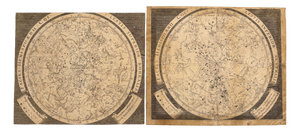 Original Celestial Charts by Johannes Zahn, Nuremberg, 1690s, Set of 2