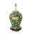 Vintage Brunschwig & Fils Hand-Painted Green Ceramic Pig Table Lamps - Pair For Sale - Image 4 of 11