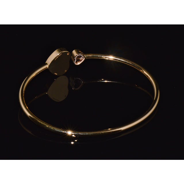 Late 20th Century Authentic Chopard Happy Hearts 0.45ct Diamond Open Bangle Bracelet in 18k Rose Gold For Sale In Dallas - Image 6 of 18