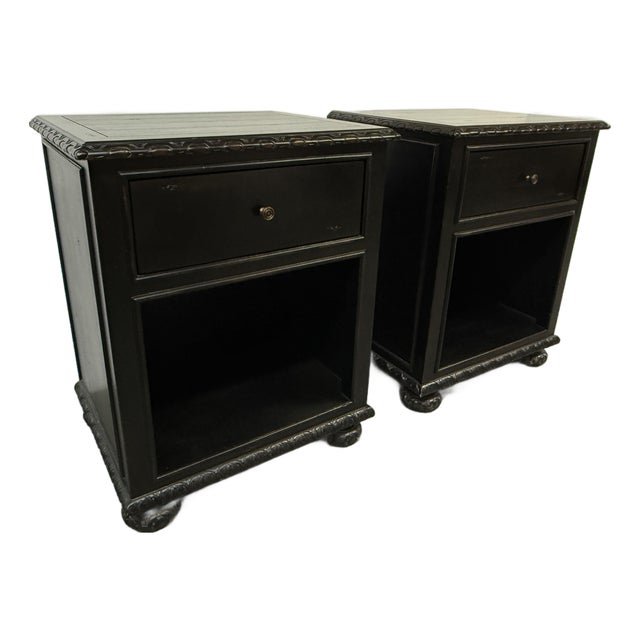 Geoffrey Hawkes for Restoration Hardware St. James Open Nightstands, Pair For Sale